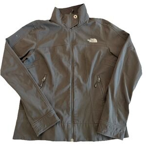 The North Face Womens Black Softshell Jacket Full Zip Outdoor Coat Size M